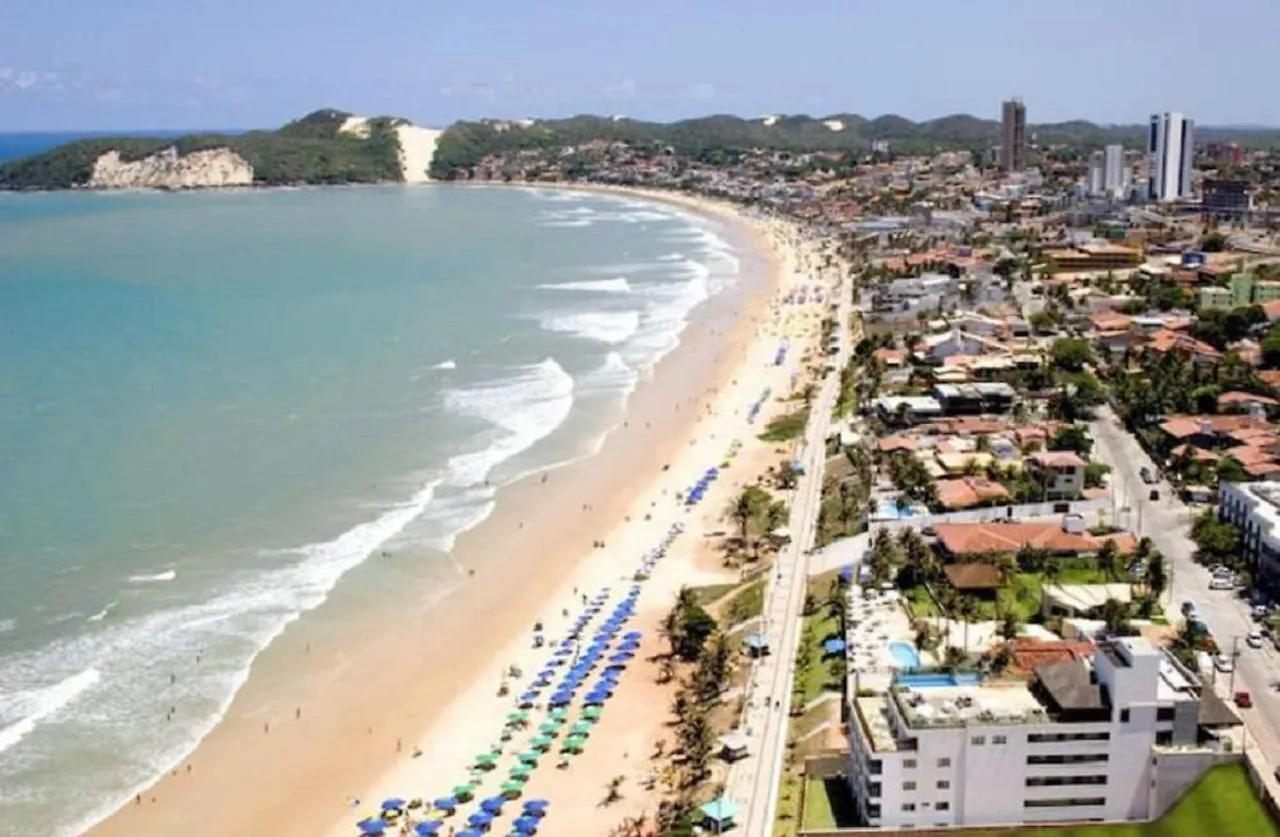 Flat Araça beira mar - Apto 508 Lateral Vista Mar Parcial Apartamento Natal Brasil